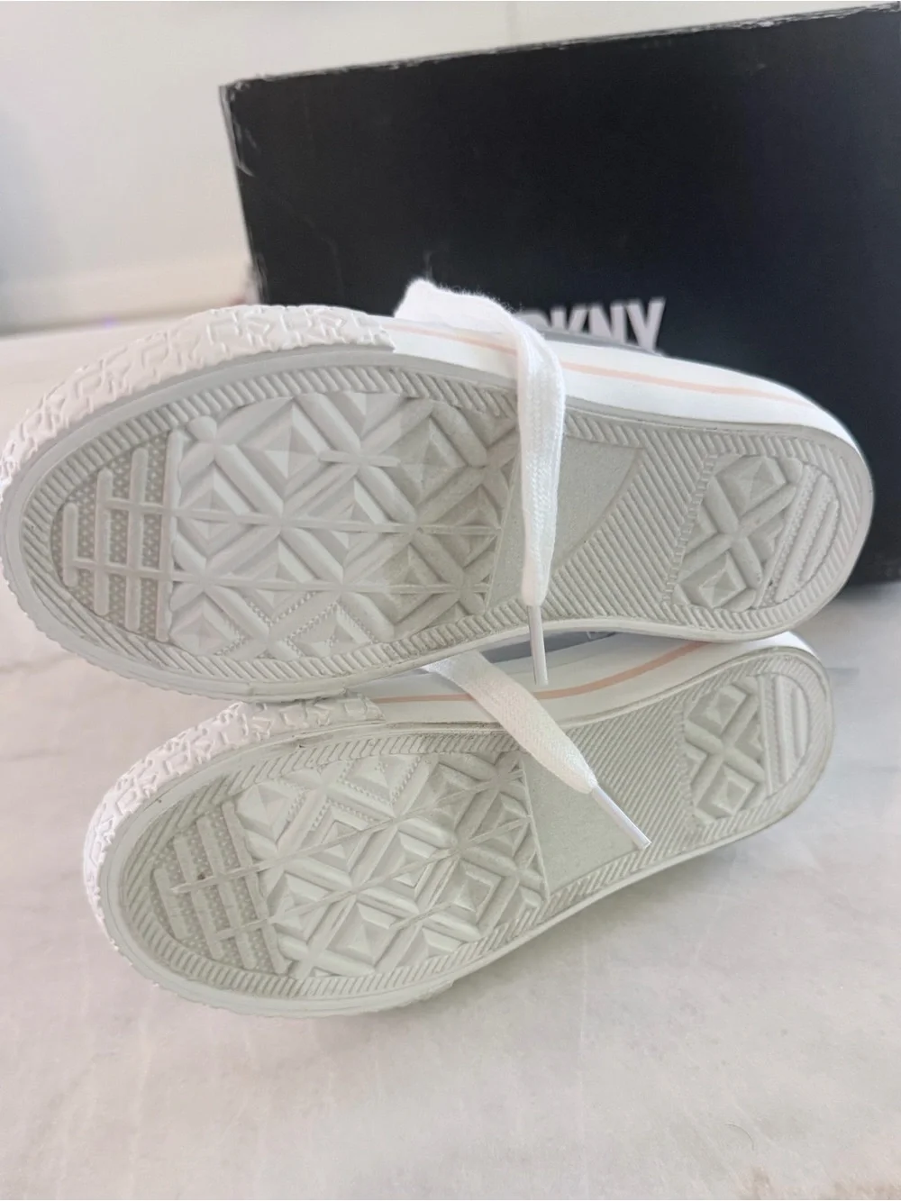 DKNY Little Girls Hannah Brooke metallic high-top sneakers